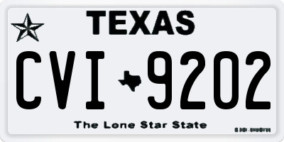 TX license plate CVI9202