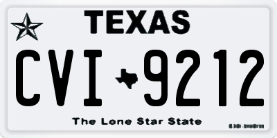 TX license plate CVI9212
