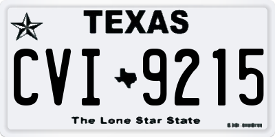 TX license plate CVI9215