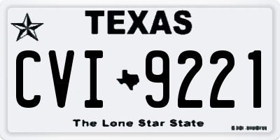 TX license plate CVI9221