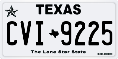 TX license plate CVI9225
