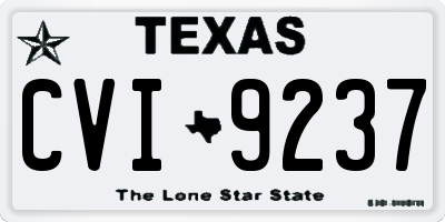 TX license plate CVI9237