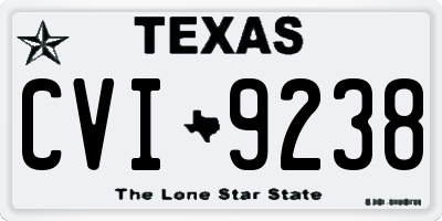 TX license plate CVI9238