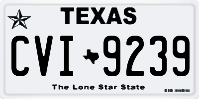 TX license plate CVI9239