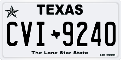 TX license plate CVI9240