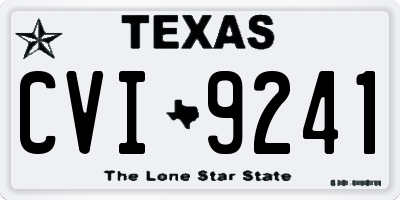 TX license plate CVI9241