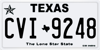 TX license plate CVI9248
