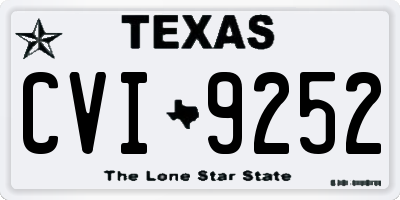 TX license plate CVI9252