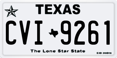 TX license plate CVI9261