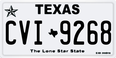 TX license plate CVI9268