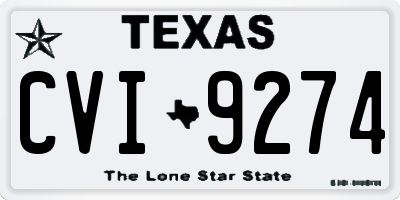 TX license plate CVI9274
