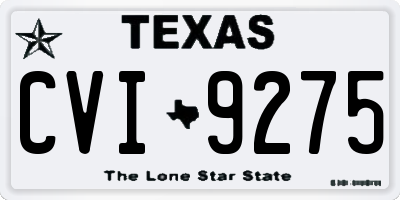 TX license plate CVI9275