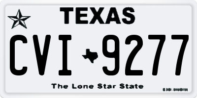 TX license plate CVI9277