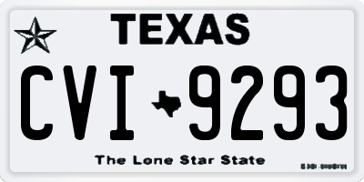 TX license plate CVI9293