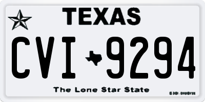 TX license plate CVI9294