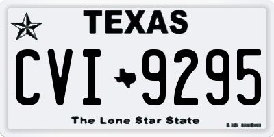 TX license plate CVI9295