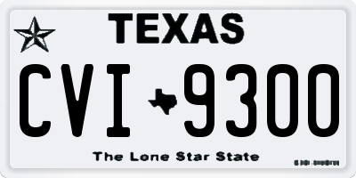 TX license plate CVI9300