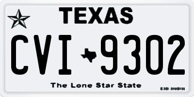 TX license plate CVI9302