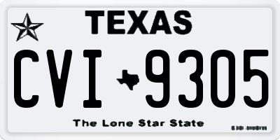 TX license plate CVI9305
