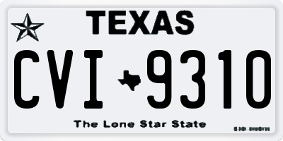 TX license plate CVI9310