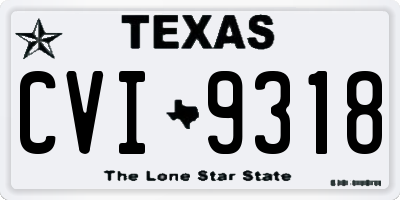 TX license plate CVI9318