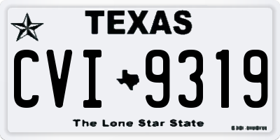 TX license plate CVI9319