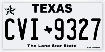 TX license plate CVI9327