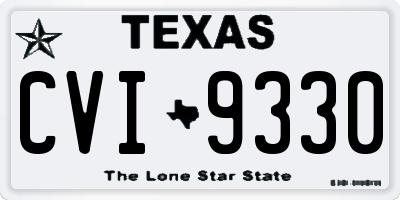 TX license plate CVI9330