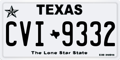 TX license plate CVI9332