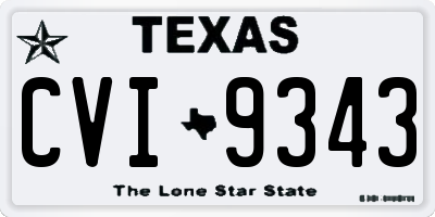 TX license plate CVI9343