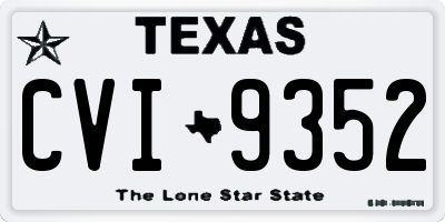 TX license plate CVI9352