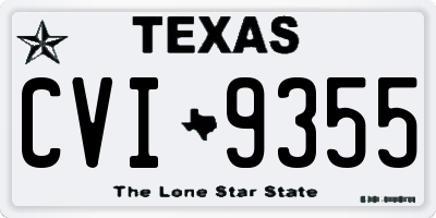 TX license plate CVI9355
