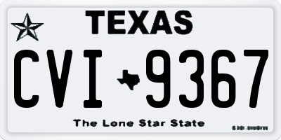 TX license plate CVI9367
