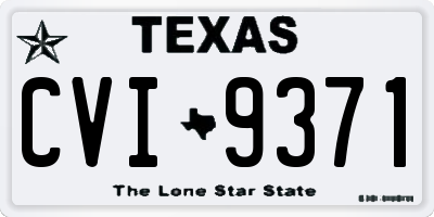 TX license plate CVI9371