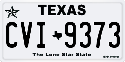 TX license plate CVI9373