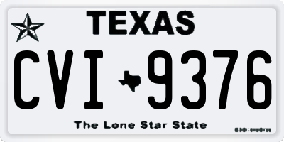TX license plate CVI9376