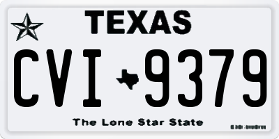 TX license plate CVI9379