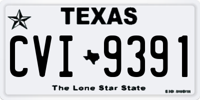 TX license plate CVI9391
