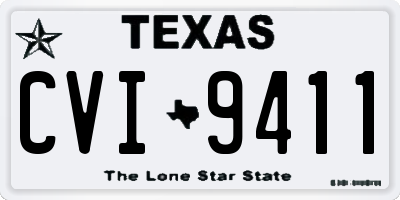 TX license plate CVI9411