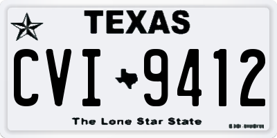 TX license plate CVI9412