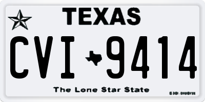 TX license plate CVI9414