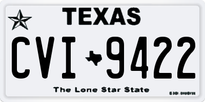 TX license plate CVI9422
