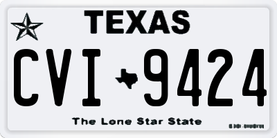 TX license plate CVI9424