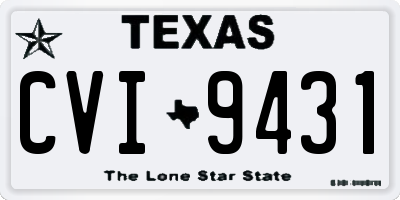TX license plate CVI9431