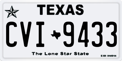 TX license plate CVI9433