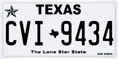 TX license plate CVI9434