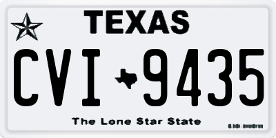 TX license plate CVI9435