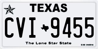 TX license plate CVI9455
