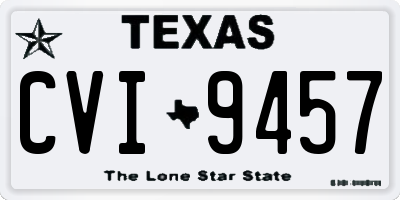 TX license plate CVI9457