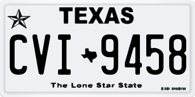 TX license plate CVI9458